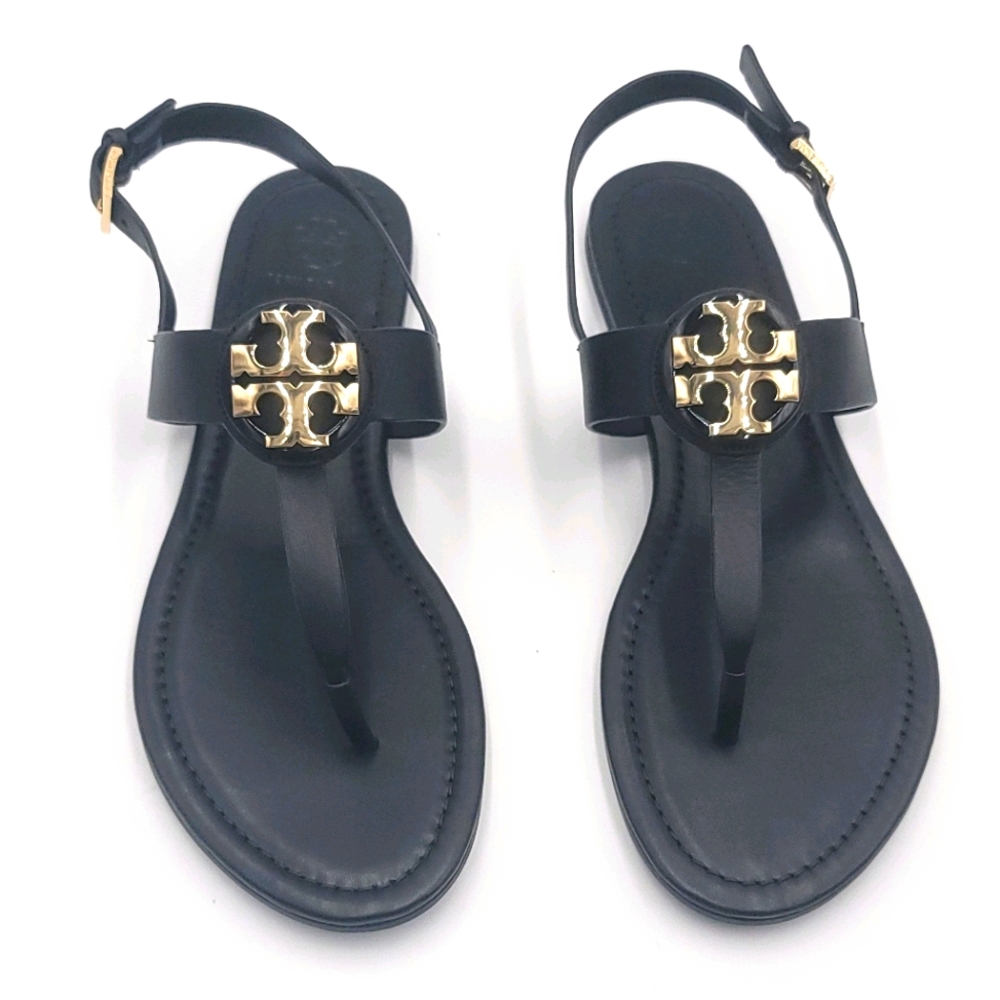 Tory Burch Claire Flat Thong (BLACK)Sandal - Picture 3 of 12